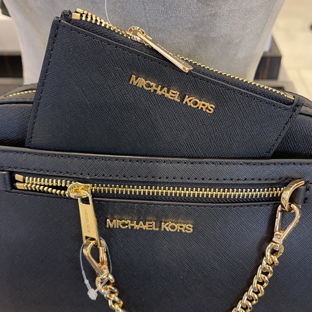 Michael Kors Jet Set Travel Small Leather Top Zip Coin Pouch With ID - Picture 10 of 11